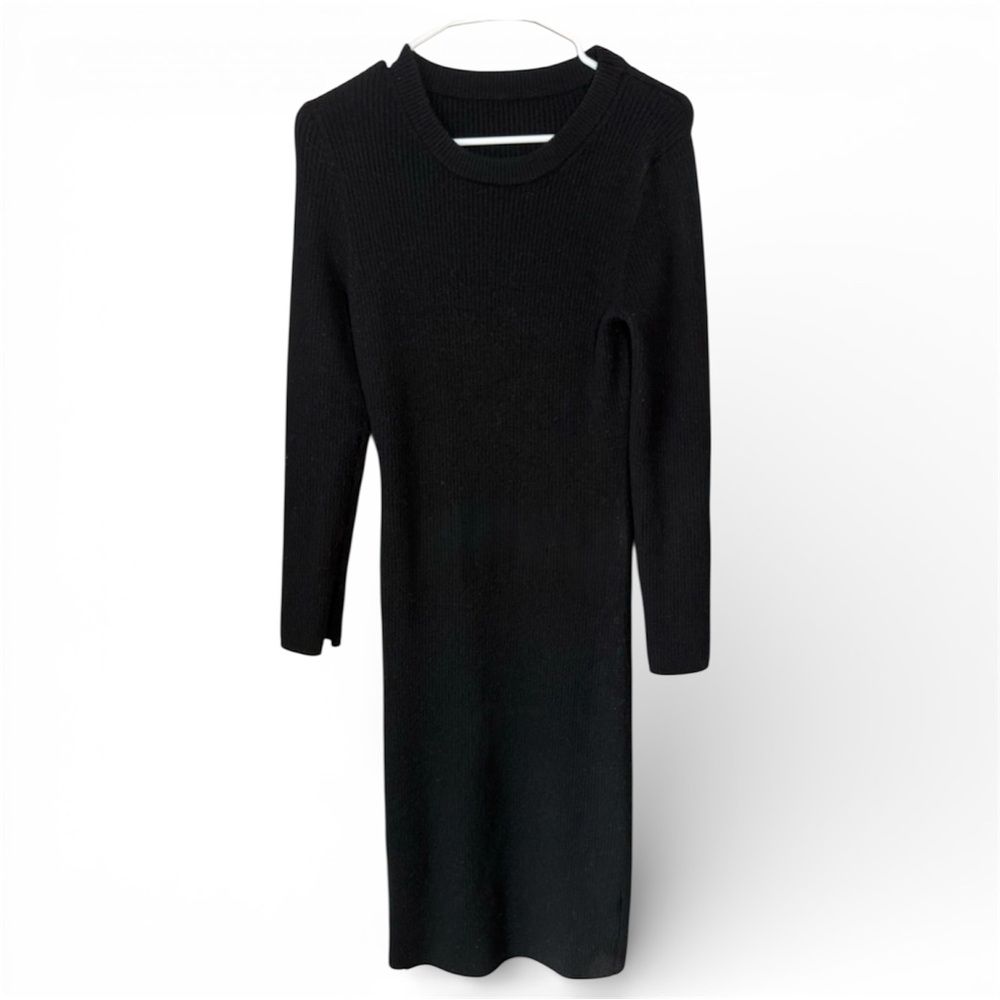 ALICE + OLIVIA Midi Jumper Dress Size Small Wool Stretch Side Snap Button Hem